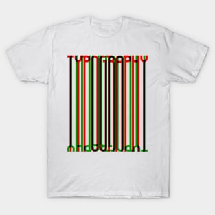 Tall Typography (Red Green Black) T-Shirt